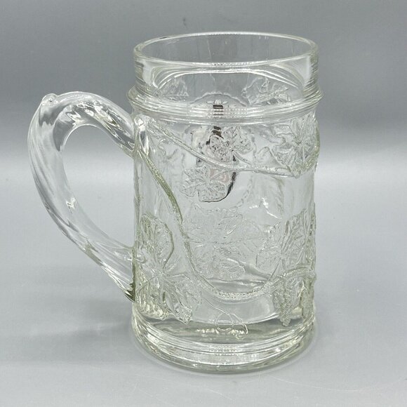 Beck's Beer Logo Handled Textured Glass Heavy 10oz Beer Mug Germany - Picture 3 of 5